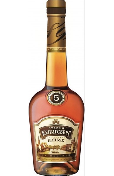 Коньяк Старый Кенигсберг 5-летний, 1 л
